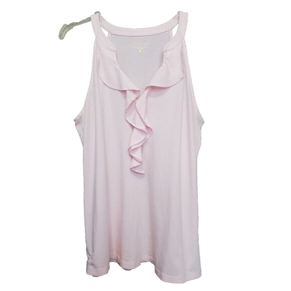 Lilly Pulitzer Shay Ruffle Sleeveless Cotton/Modal Top Size Large - Picture 1 of 6